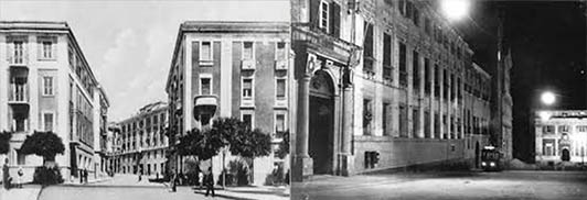 Italian streetscape, the village where the practice began